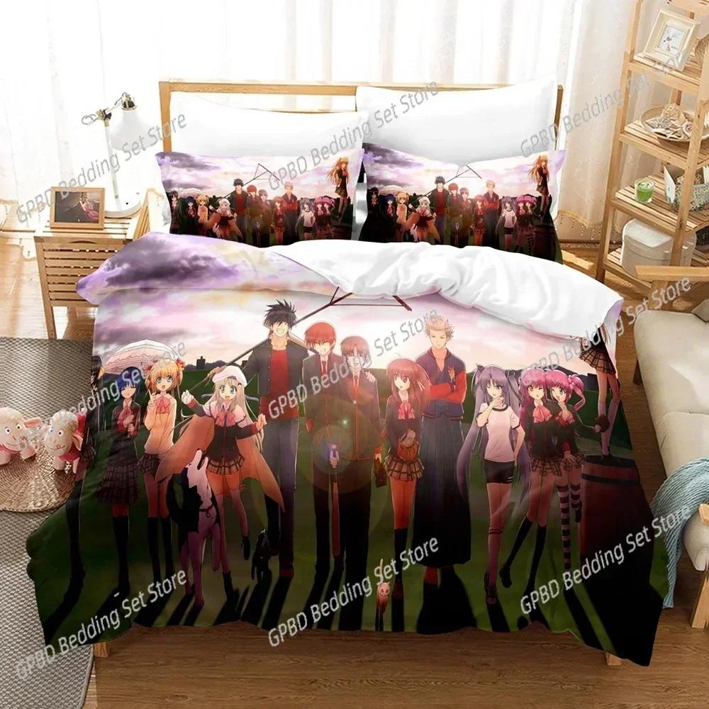 Little Busters! Bedding Set Boys Girls Twin Queen Size Duvet Cover Pillowcase Bed Boys Adult Fashion Home Textileextile