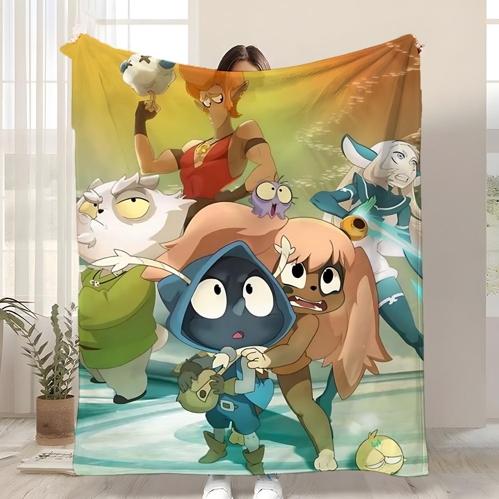 Game Dofus Throw Kid-Friendly Flannel Throw Blanket Soft Warm Anti-Static Washable All Season