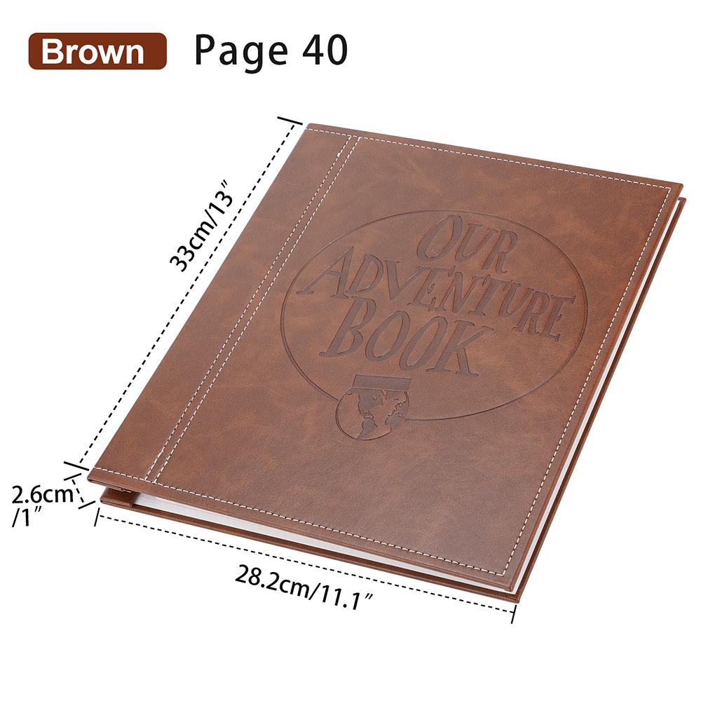 Leather Photo Scrapbook Album Our Adventure Book DIY Handmade Retro PU Photo Sticker Scrapbook Anniversary Wedding Memory Christ