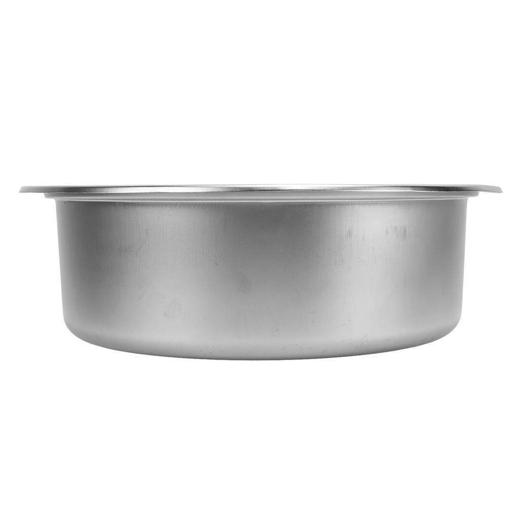 RV Round Sink 304 Stainless Steel 14.17x5.12in Kitchen Bar Basin Sink with 40mm Drain Outlet for Boat Yacht Caravan