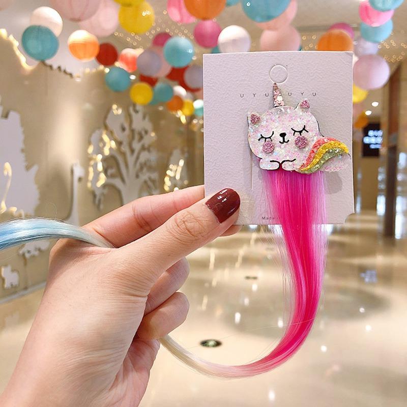 

Детская заколка для волос с рисунком из мультфильма, одинарный парик, заколка для волос, милая девушка, боковая заколка, заколки для челки, детские аксессуары для волос