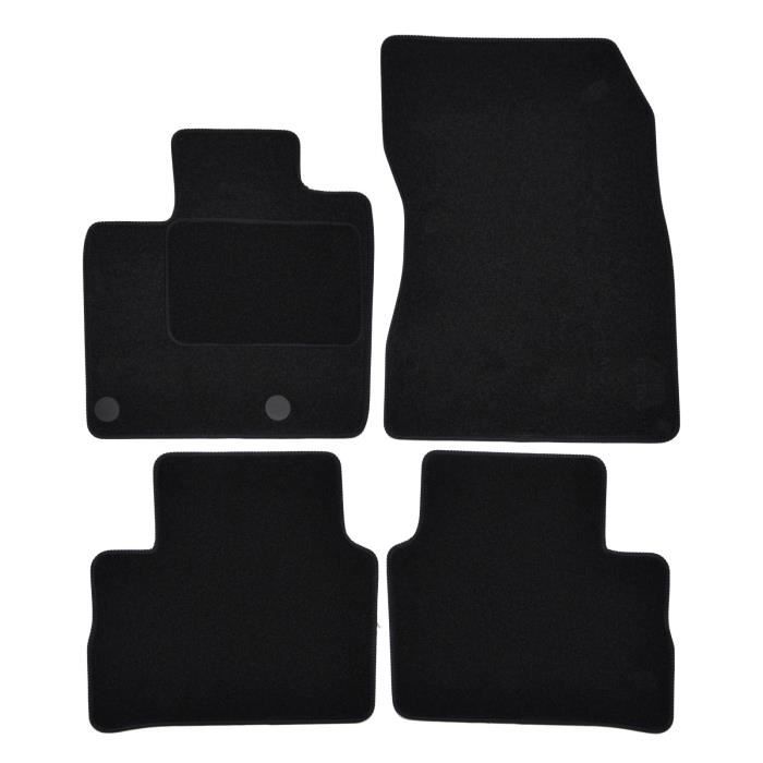 Tapis de sol - Opel - Agilla - Velours noir - Sur mesure - Renforcé au niveau des pédales