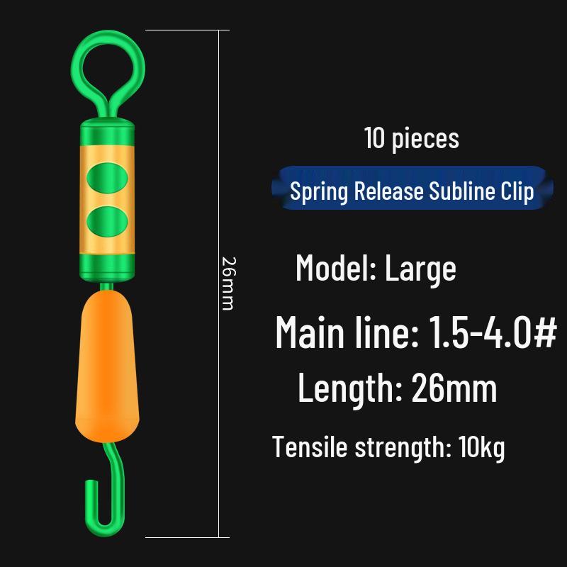 Anti-Tangle Silicone Leader Clip & Connector - Force-Relieving Fishing Tackle Accessory