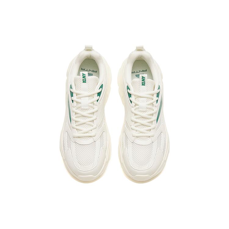 New Anta Life Collection Lightweight Low Top Sports Casual Shoes Men's White Green 112258891-1