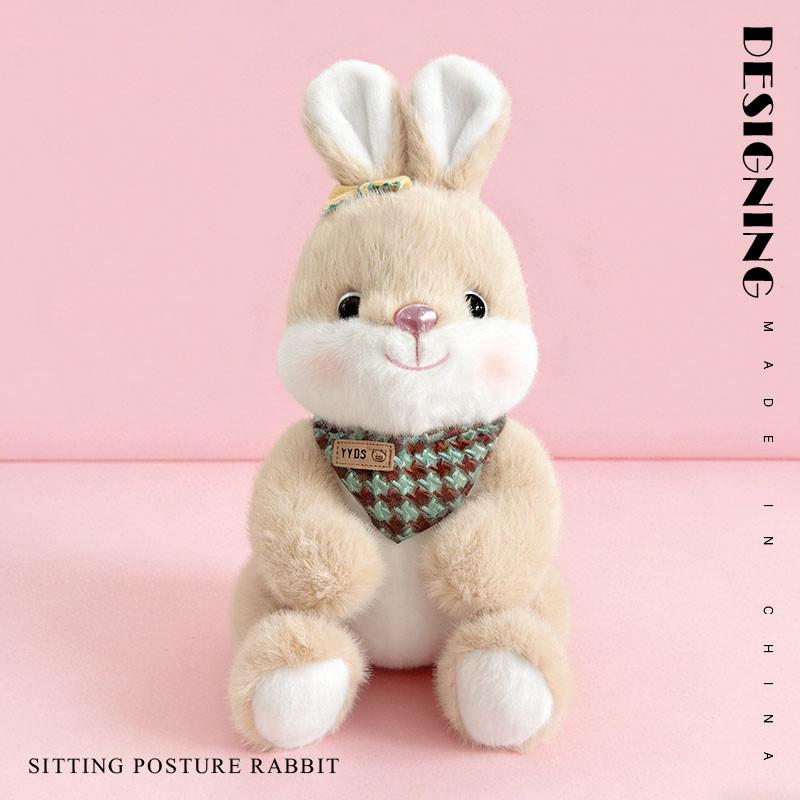 Plush Bunny Toy With Scarf And Carrot Design For Kids Gift Collection