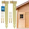 KOTARBAU® 2 Pcs. Strap Hinge 400 Mm Gold Galvanized Steel Garage Door Hinge for Shutters Gazebo Hinge