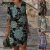 JPNTKY Moda Estiva Primaverile Manica Corta Scollo a V Abiti Casual