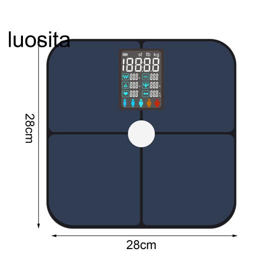 Vücut Yağ Ölçeği, Dijital Ekran, Tam Vücut Bileşimi Takibi, Akıllı Terazi, Kadın Erkek için Dayanıklı Elektronik Terazi