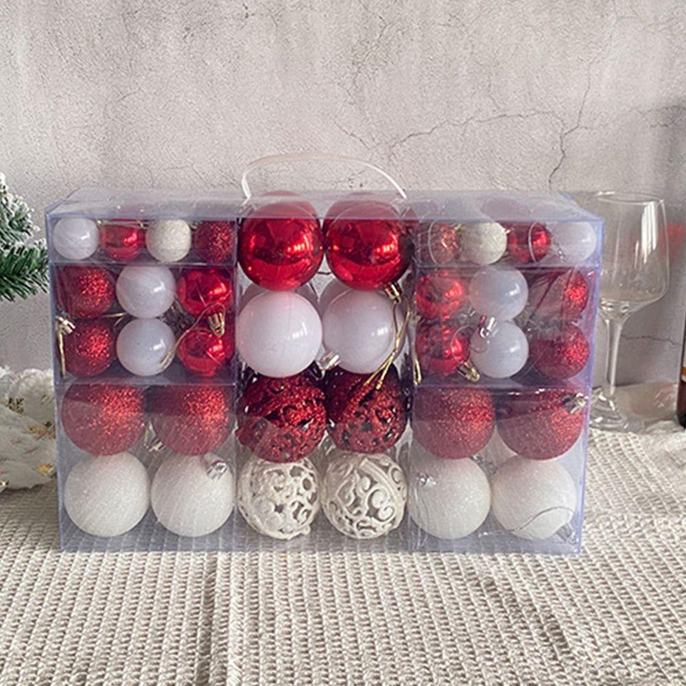 100pcs Delicate Christmas Tree Decoration Pendant Shatterproof Electroplated Ball  Window