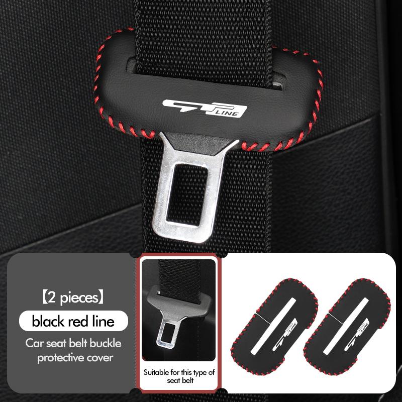 ANIE7 Car Seat Belt Buckle Clip Protector Anti-Scratch Seatbelt Plug Cover For KIA gt gtline Xline ceed Forte RIO STINGER Seltos K3 K4