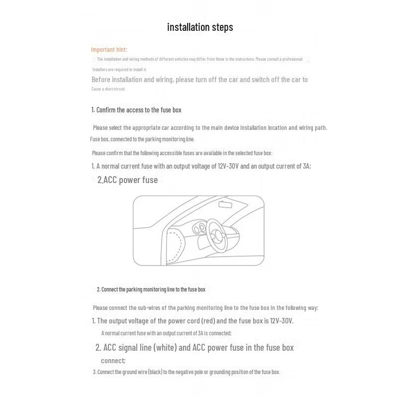 "70mai M800 X200 Step-down and A810 UP03 Parking Monitoring Line for M500 - Perfect for Safe Driving."