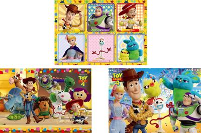 Epoch Toy Story 4 Puzzle Set 62-003 3 Pieces 18.2×25.7cm Friends Sample Sheet Guide Frame Ages 3+