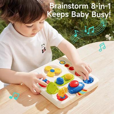 Montessori Busy Board Toddler Sensory Board Music Light Switches Learning Sensory Toys Educational Early Kids Toy Gifts