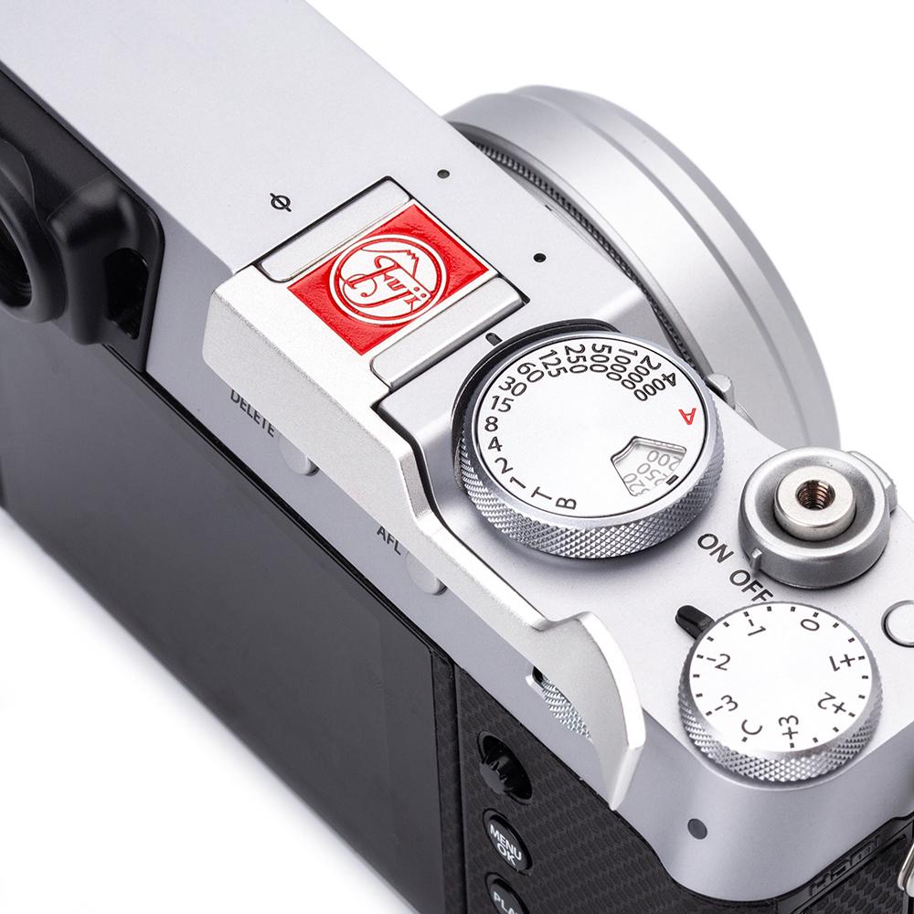 Metal Thumb Up Grip Shutter Button Kit Soft Release Button Hot Shoe Cover for Fuji X100V X100F X100T X100VI Camera Accessories