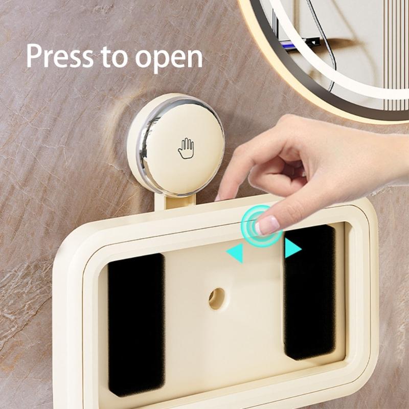 Shower Phone Holder Rotation Angle Adjustable Wall Mount For Waterproof Gaming And Video Watching