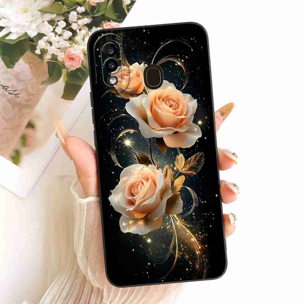 Flower Painted Cover For Samsung Galaxy A20s A20 A20e Luxury Girl Phone Cases For Samsung A20 A 20 s 20e A20s Soft Funda
