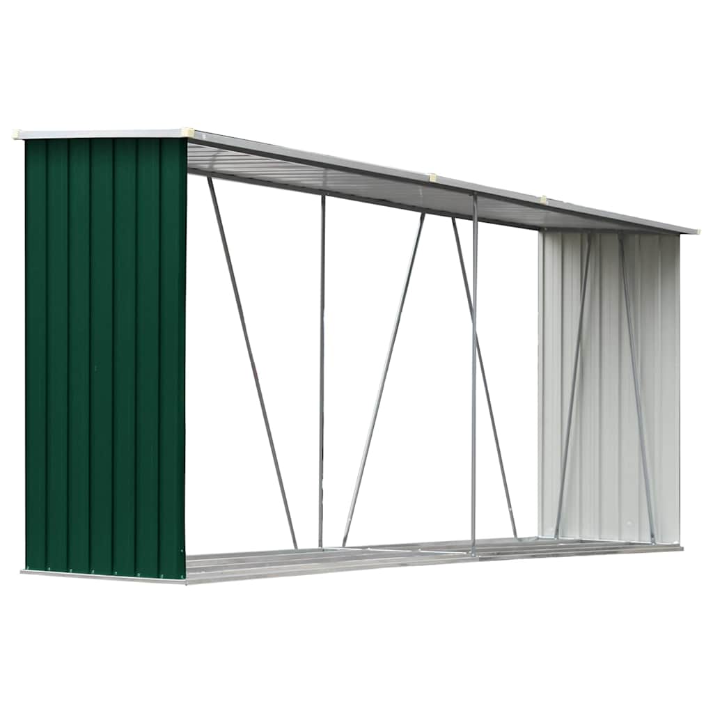 Holzlagerregal Verzinkter Stahl 330 x 84 x 152 cm Grün