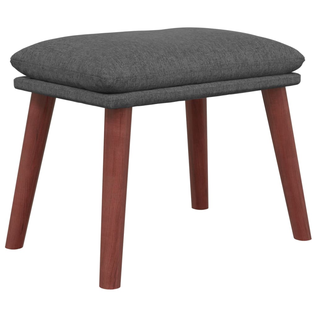 Footstool Dark Grey 45 X 29.5 X 35 Cm Fabric