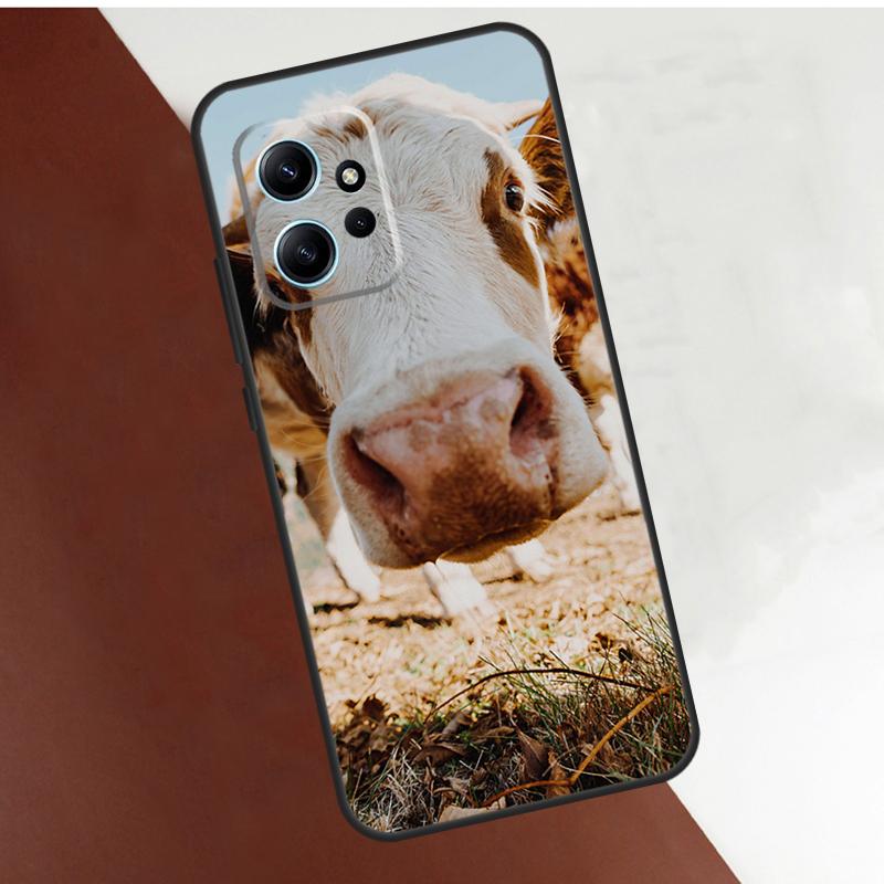Funny Cow Face Case For Xiaomi Redmi Note 14 10 11 12 13 15 Pro Plus Cover For Redmi 15 14C 10C 12C 13C 15C