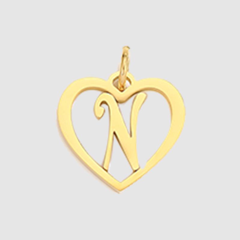 eManco English Alphabet Pendants: Stainless Steel Jewelry Accessories for DIY Projects.