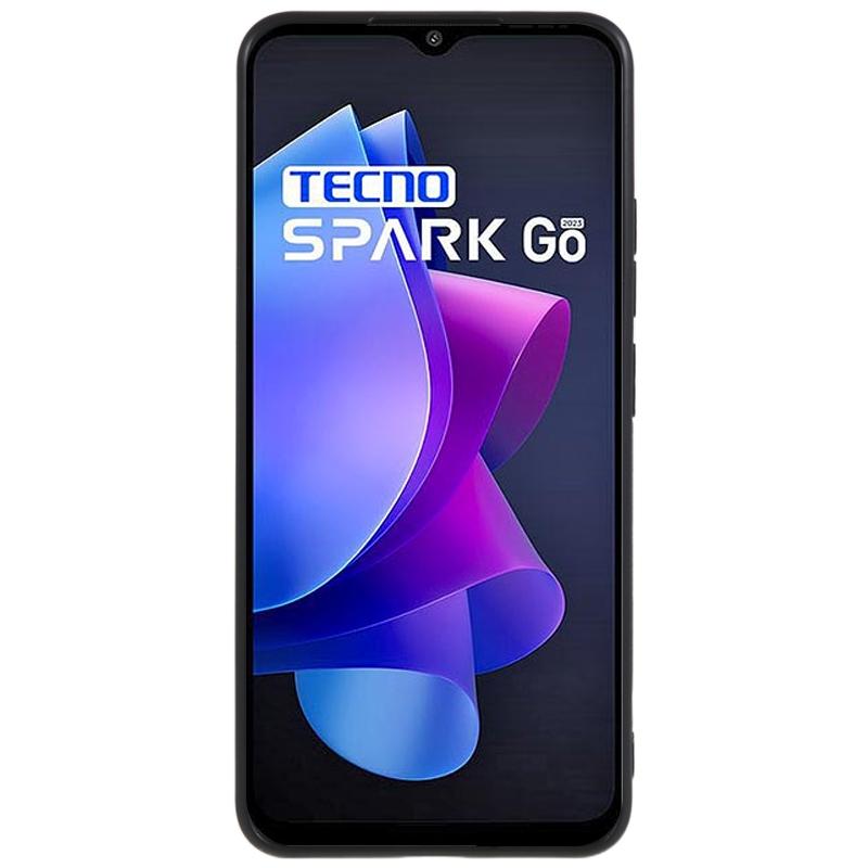 

For TECNO Spark Go 2023 4G Matte TPU Mobile Phone Cover Anti-Dust Precise Cutout Phone Case Black