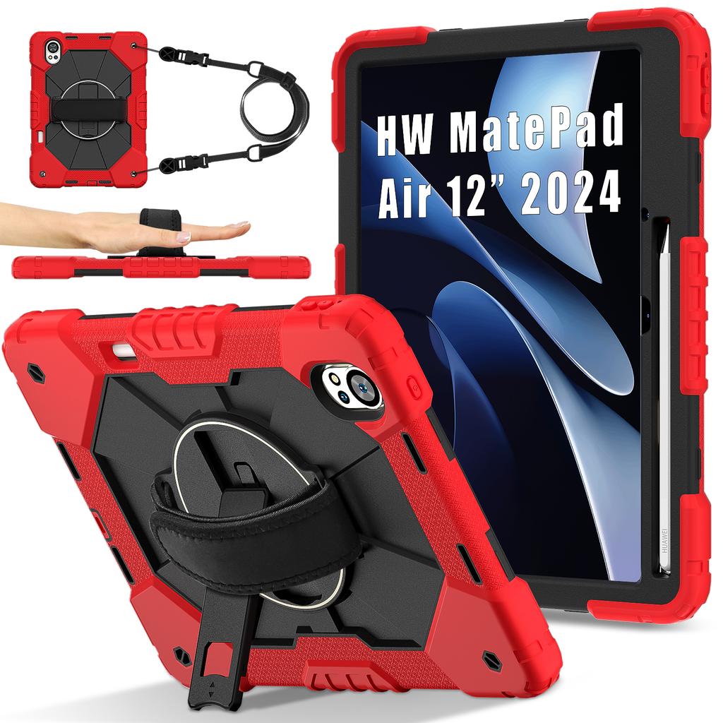 Stand Armor Case for Huawei MatePad Air X 2025 2024 12.0inch Model LRT-W20 LRT-W30 BKY-W20 BKY-W00 Heavy Duty 360 Rotating Cover