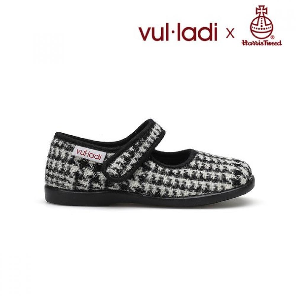 Vulladi X Harrys Tweed Mary Jane Girls Shoes Houndstooth Black And White 4131