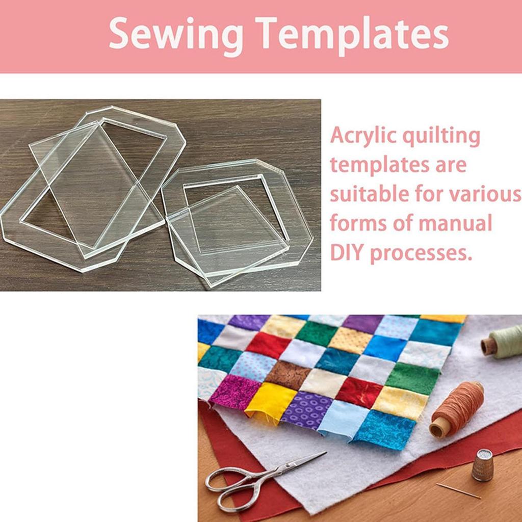 2 Stück Quiltschablonen Quilt-Schablonen Praktisch Einfach zu bedienen für Anfänger Professionell Klar für DIY Bastelzubehör