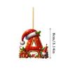 2D Home Decorations Ornaments 26 Letter Pendant For Christmas Tree Decor Christmas Ornaments Acrylic Flat Christmas Tree