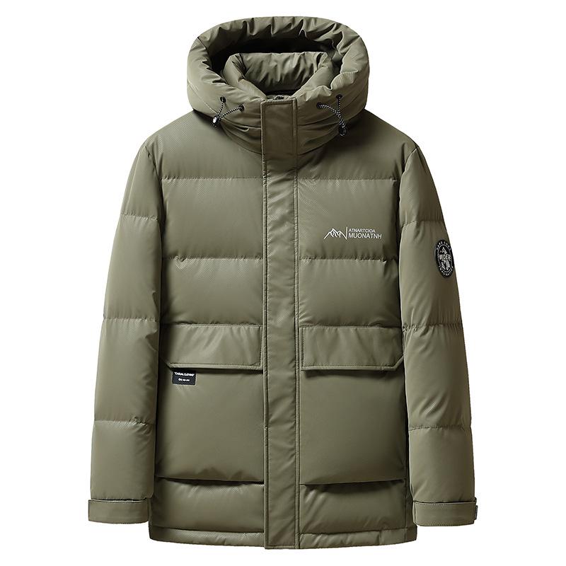 Men's Short Hooded Down Jacket - New Style, Winter Outdoor Casual, Versatile Cold Protection, Warm, Youth, Wash-Free Coat