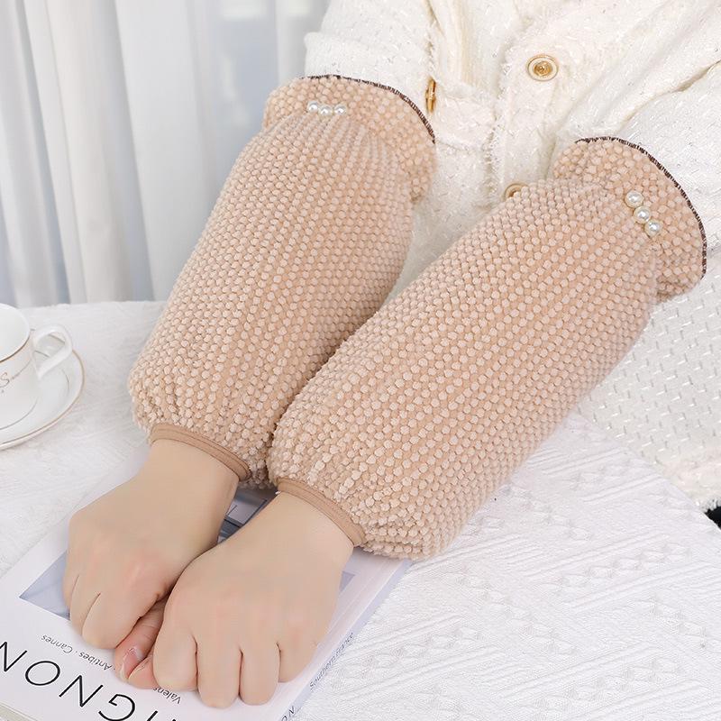 

Женская защитная рабочая куртка из бархата с кружевом и жемчугом, с рукавами, для осени/зимы Two Pearl Short (approx. 22cm) хаки