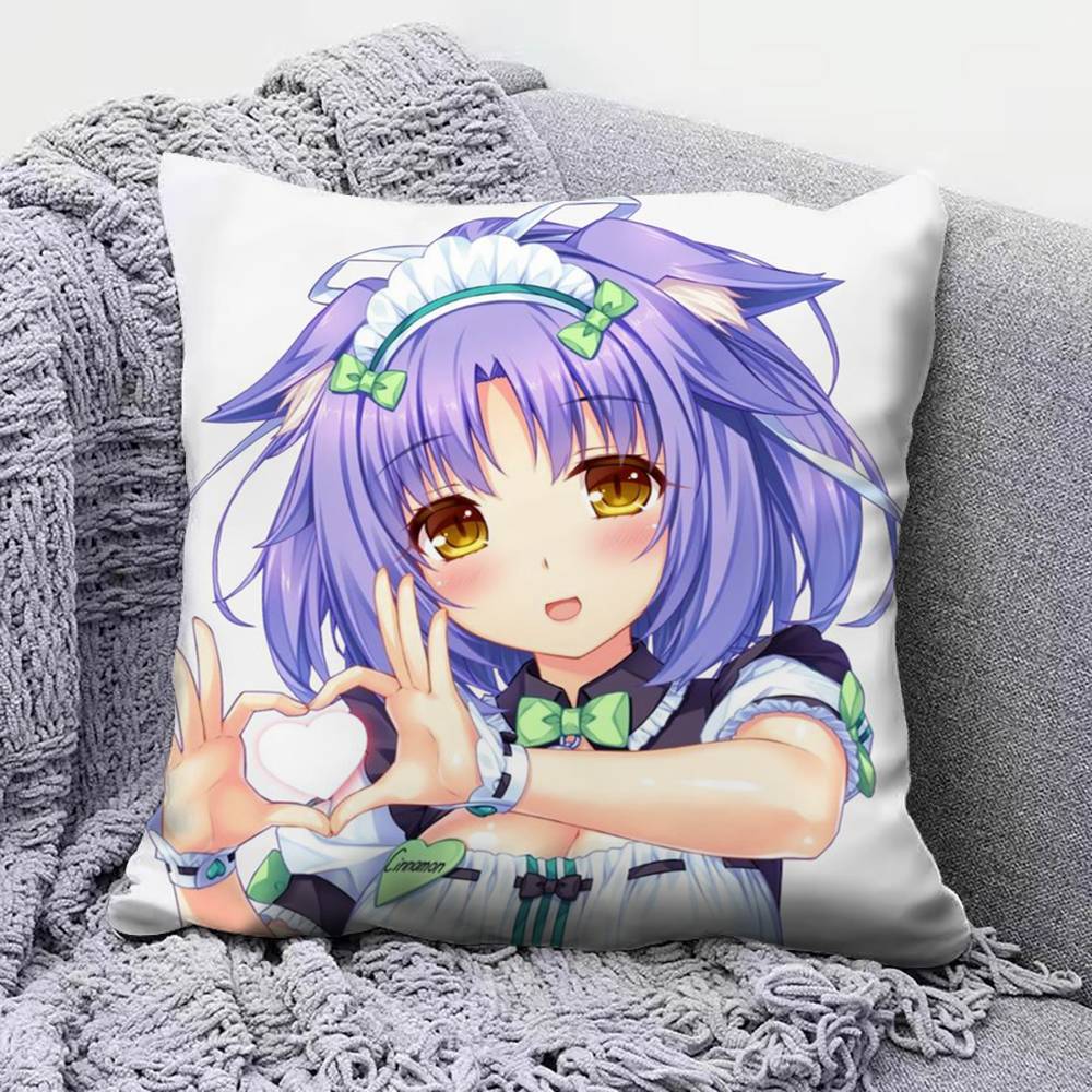 Nekopara Anime Girl Game  Home Sofa Cushion Covers and Aecorative Custom Pillow Covers