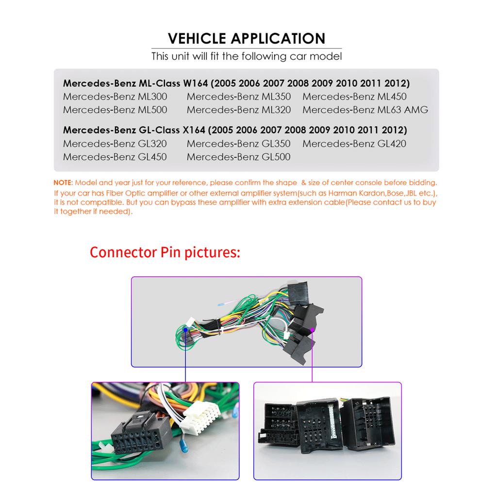 Ossuret 2Din Android 13 Car Radio for Mercedes Benz GL ML W164 ML350 ML500 X164 GL35 GL45 2005-2012 Navigation GPS Intelligent Multimedia Video WIFI