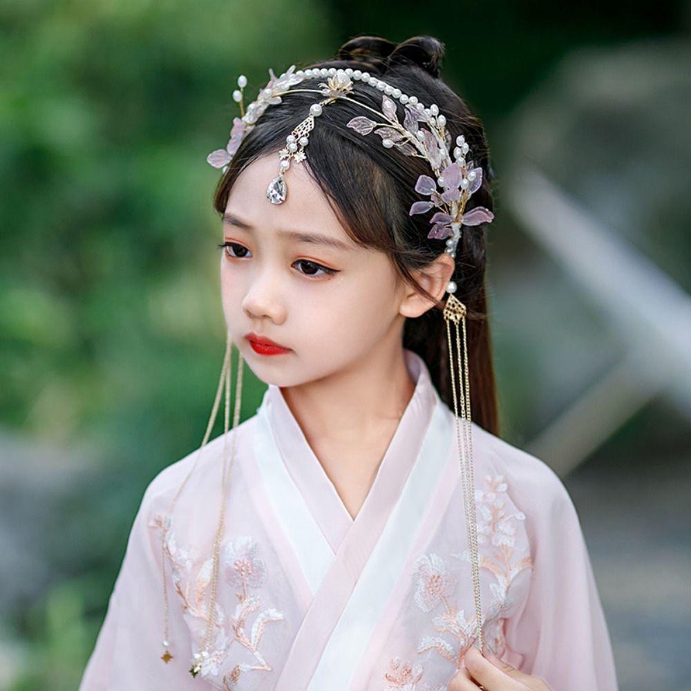 Cosplay Props Princess Long Tassel Wedding Headdress Women Headwear Hanfu Headband Hair Accessories