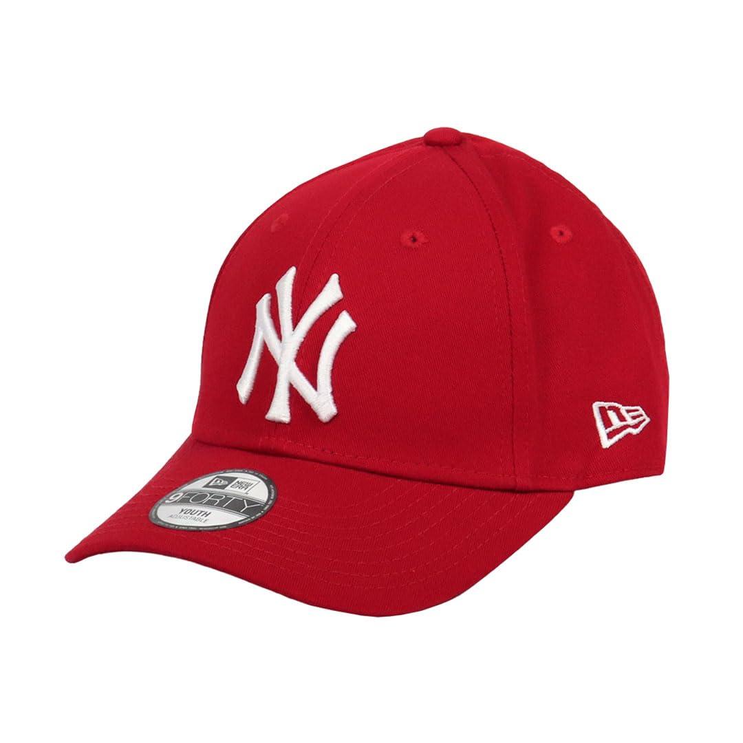 

New Era Детская кепка YOUTH 9FORTY 99HeadwearShop Наклейка Мальчики Девочки Кепка Детская бейсболка с логотипом MLB New York Yankees Scarlet Red [Товар]