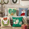 Christmas Cute Animal Pillow Covers Pattern Cushion Cover Suitable for Sofa Bedroom Car Pillow Cover