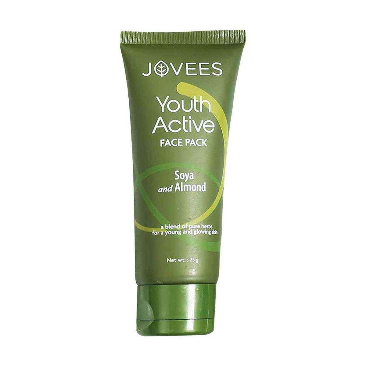 

Омолаживающая маска для лица с Соей и Миндалем (75 г), Youth Active Face Pack Soya and Almond, Jovees 8.875