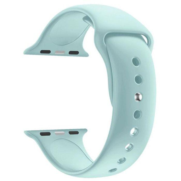 Bracelet de montre - MY-MONTRE - Compatible Apple 38/40/41mm - Silicone vert spray - Fermeture épingle et boucle - Longueur 230mm