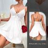 Sexy Lace Mesh Cami Nightgown Sheer Lingerie Sleepwear Women's Comfortable Loungewear 728 Breathable Feminine Sleepwear with Soft Lace Mesh