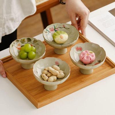 Artisanal Ash Glazed Pedestal Fruit Plate