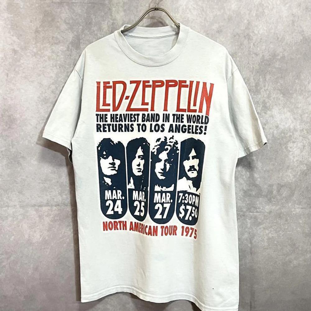 LedZeppelin North America Tour Band 1975 T-shirt Gift Fans Music All Size XXXL