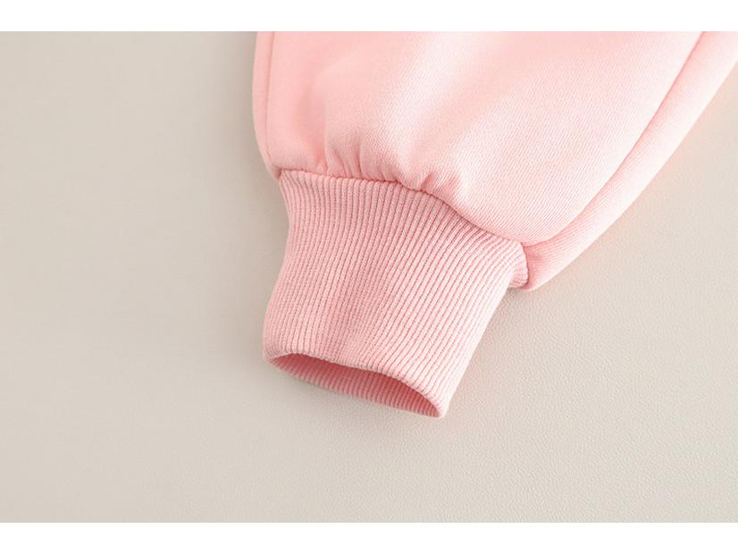 2025 Jaro & Podzim Dívčí Květinová a Králičí Mikinová Souprava - Stylový Dvoudílný Outfit