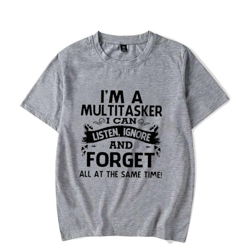 Jsem multitasker Umím poslouchat ignorovat a zapomenout Tričko Vtipné Sarkastické Grafické Tričko Top Dámské Hipster Humor Tričko Y2k Oblečení
