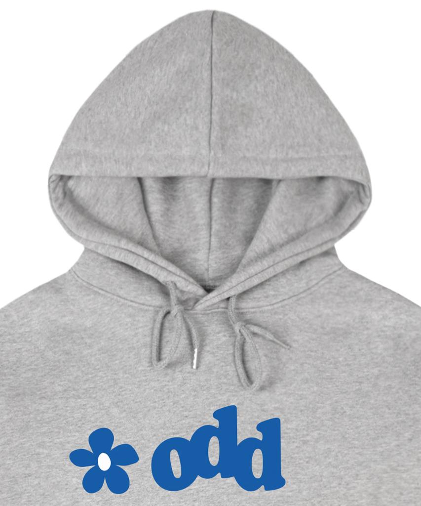 [Unisex] Oddsmile Logo Flower Hoodie_Gray
