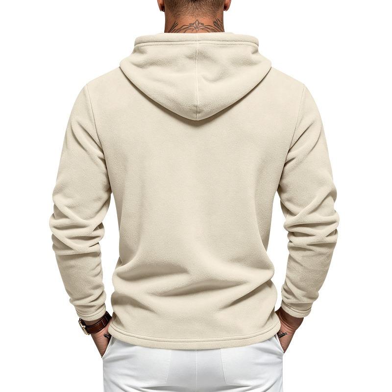 Men S Fleece Hooded Long Sleeve Sweatshirt For Autumn Outdoor Sports