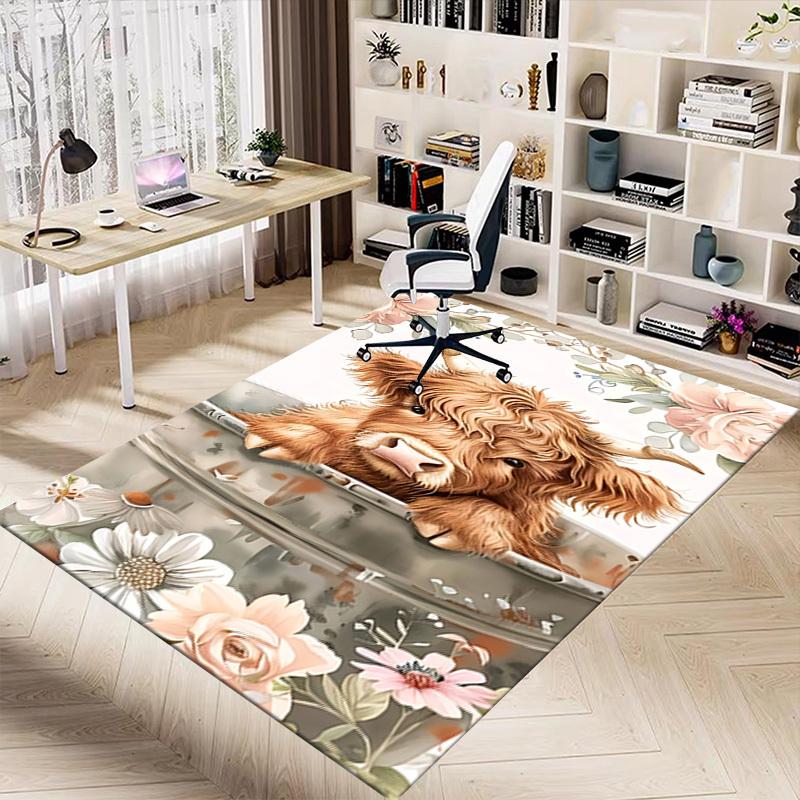 1PC Cow Bathtub Extra Large Non-Slip Floor carpet, Office, family, bedroom, Studio - Large Area Rug,Longlasting Material-K0345