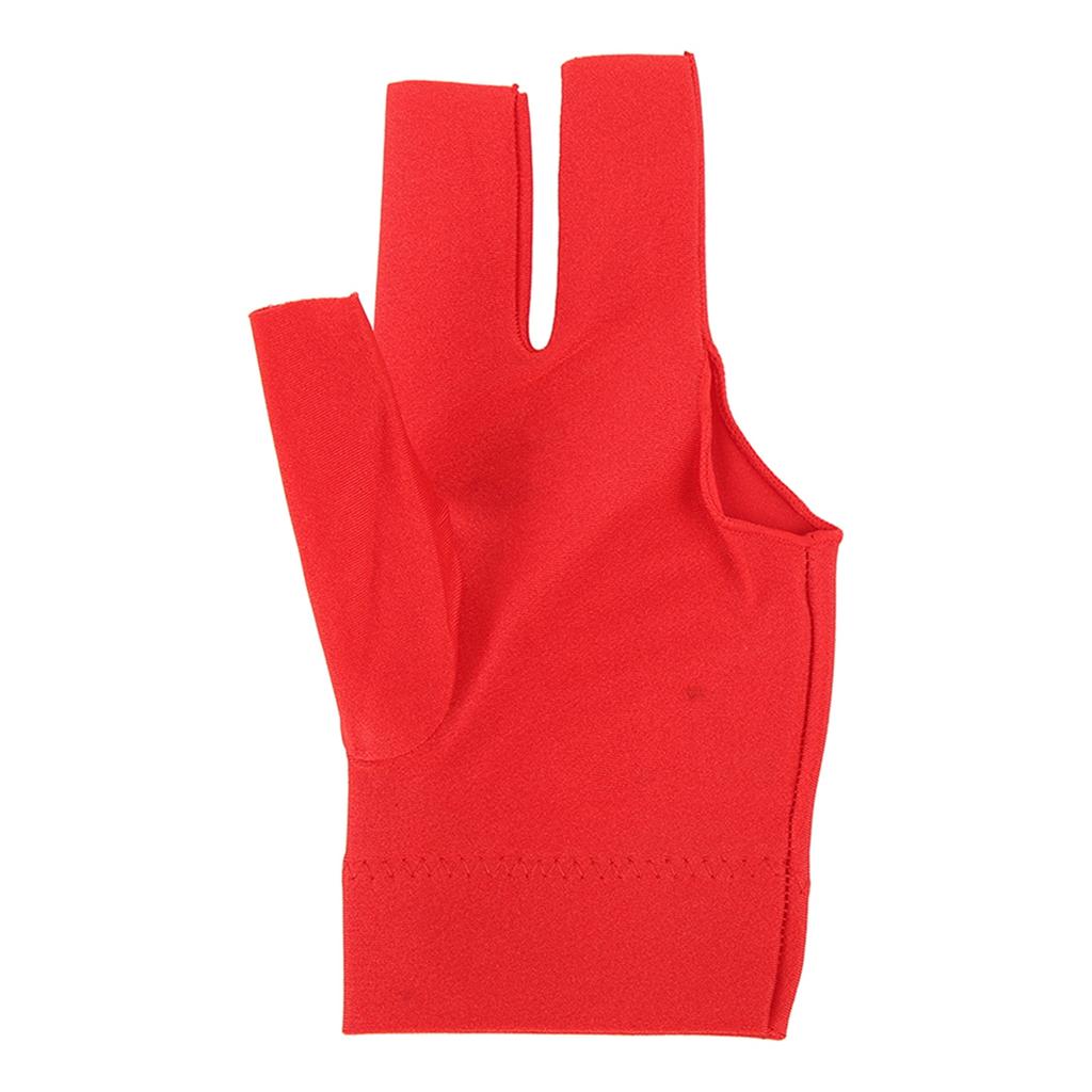 Billiard Pool Gloves 3 Fingers Cue Gloves Shooters Snooker Cue Sport Glove For Left Right Hand Red