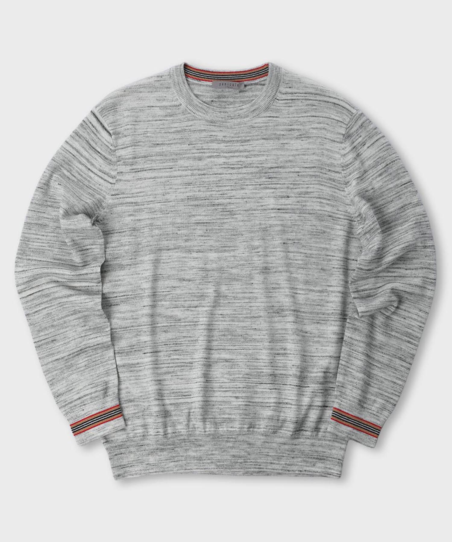 Panicalle Wool Blend Round Long Sleeve Knit [Gray] Gray/54