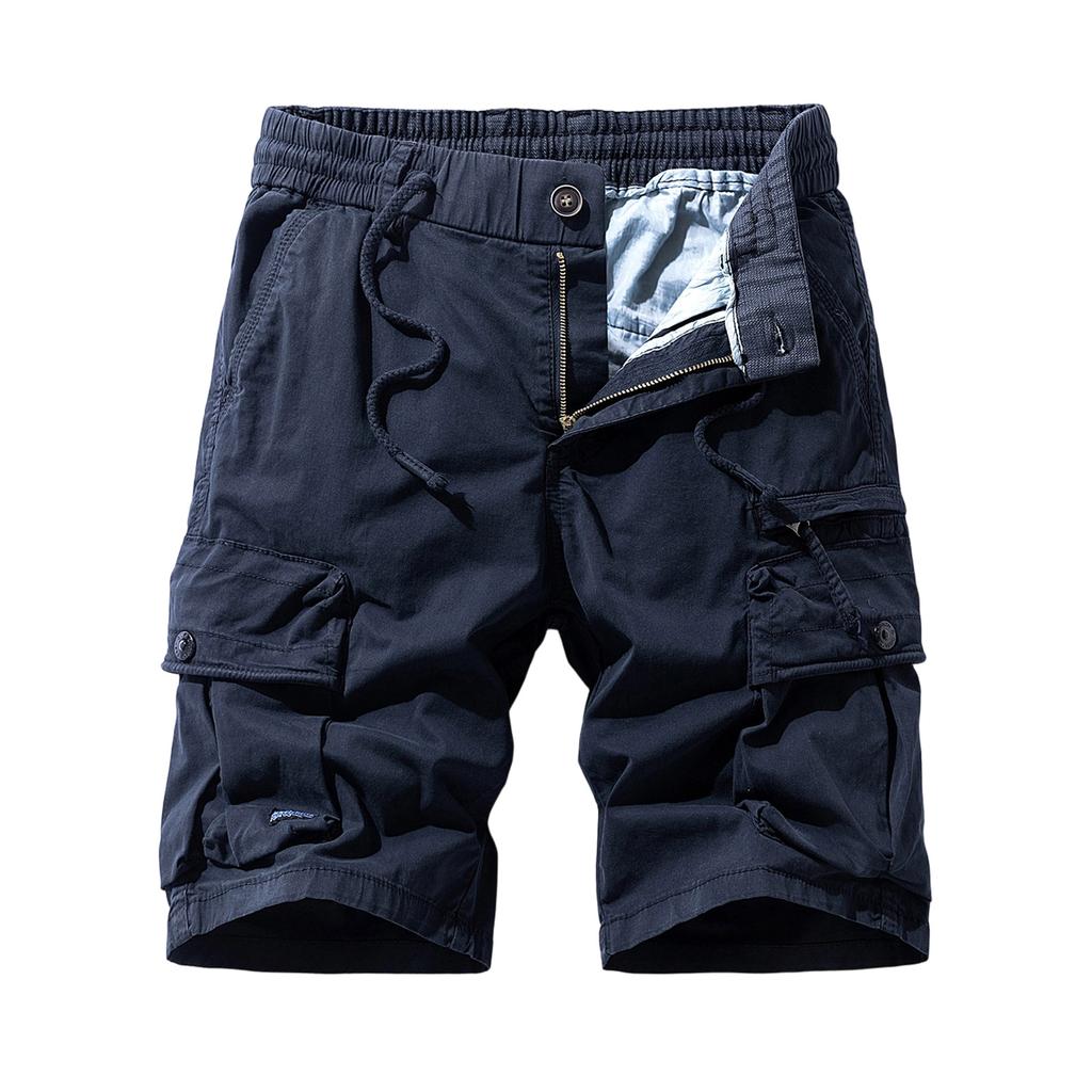 Men's Casual Wear Multiple Pockets Five-pocket Pants Mid- Pants