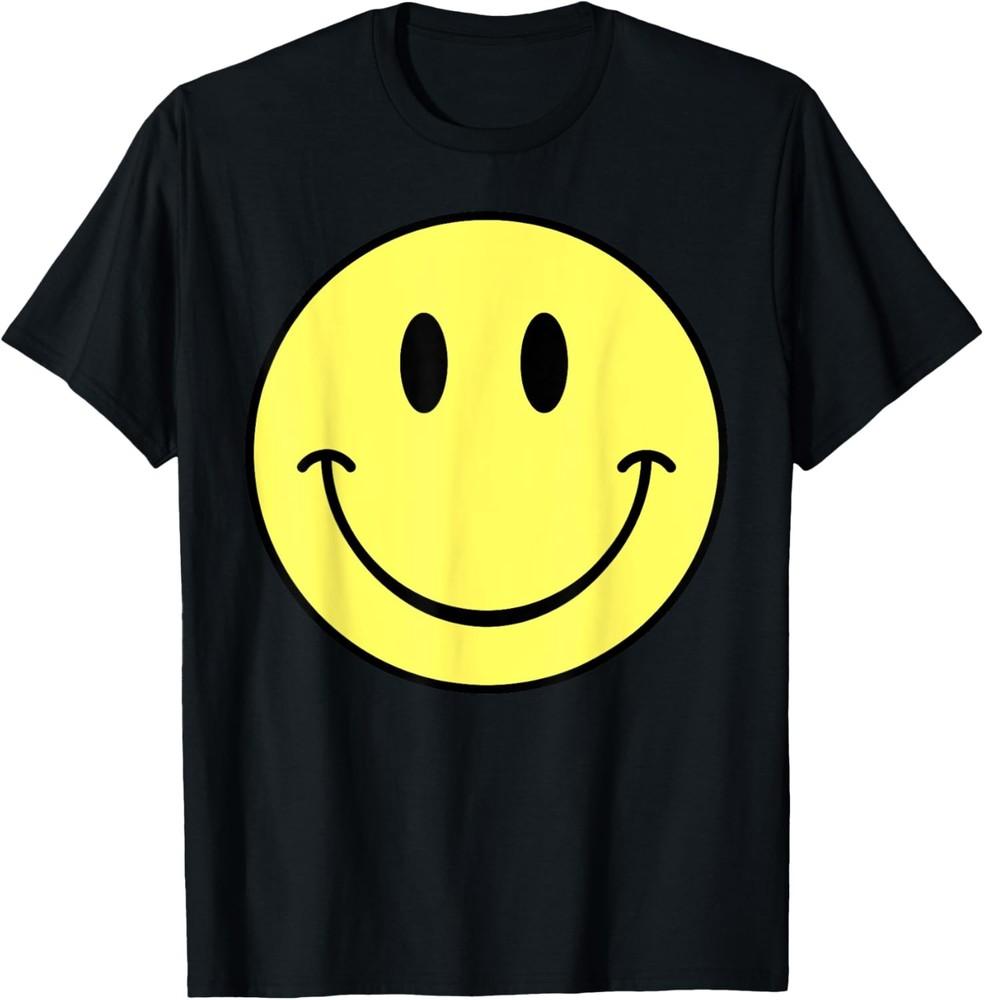 70s Yellow Smile Face Happy Cute Smiling Face Funny Retro T-Shirt Unisex T-Shirt XXXXL